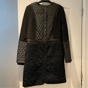 BCBG Max Azria Black Multi-Pattern Coat Size S | Size 4-6